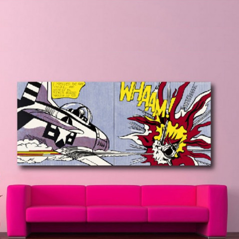 Πίνακας σε καμβά με Ζωγραφική Roy Lichtenstein Whaam